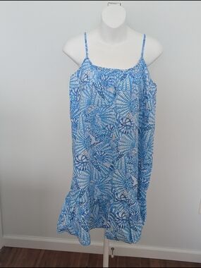 Lilly Pulitzer Amalfi Blue By the Seashore Floral Linen Dress